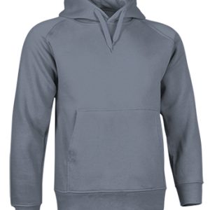 Sudadera capucha gris cemento
