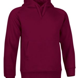 Sudadera capucha granate caoba