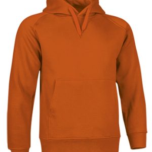 Sudadera capucha naranja fiesta